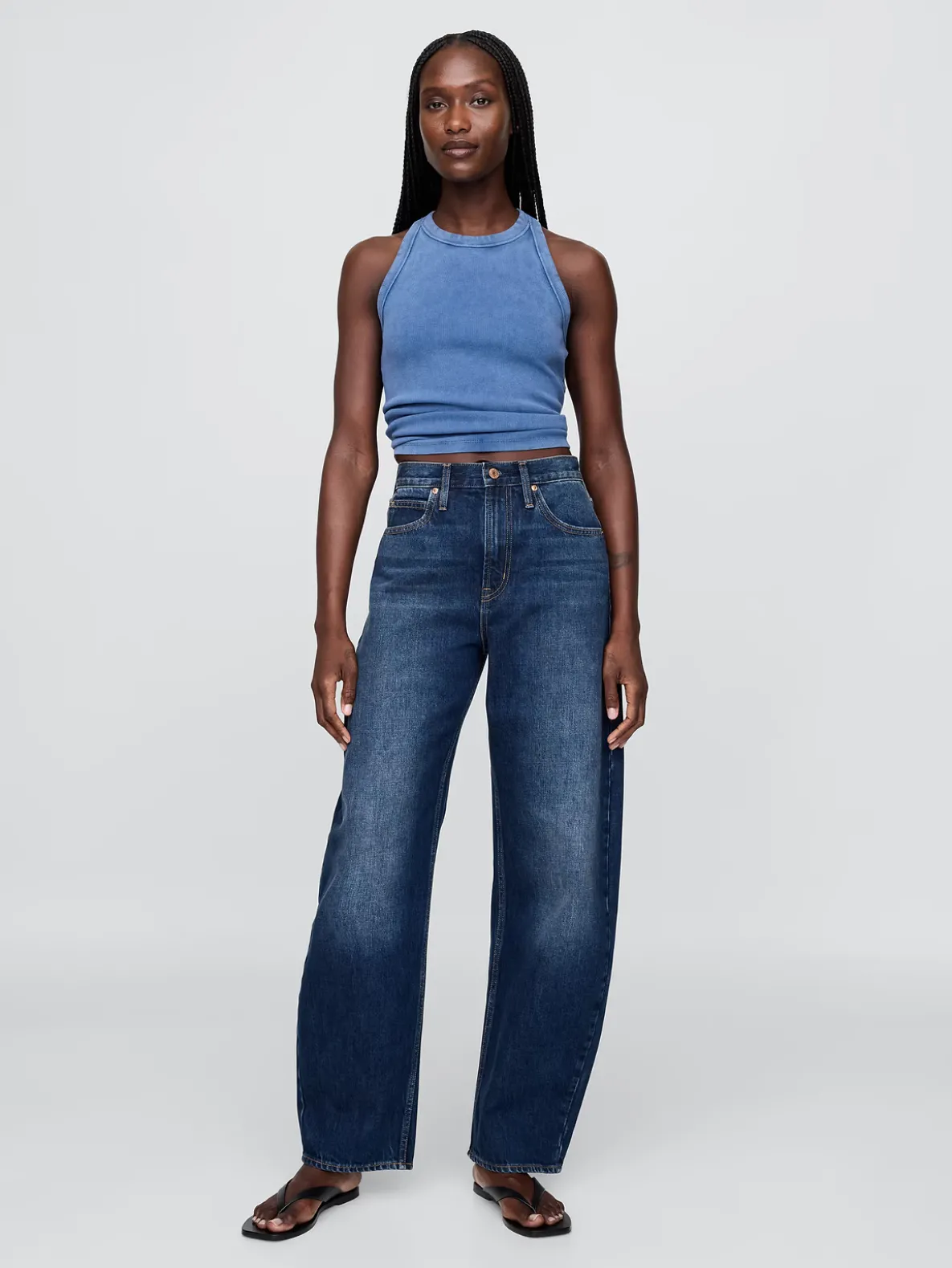 High Rise Barrel Jeans