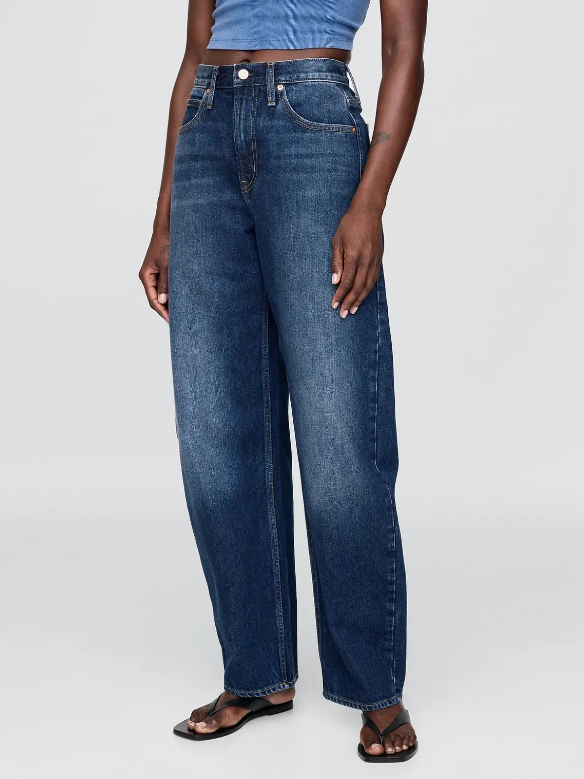 High Rise Barrel Jeans