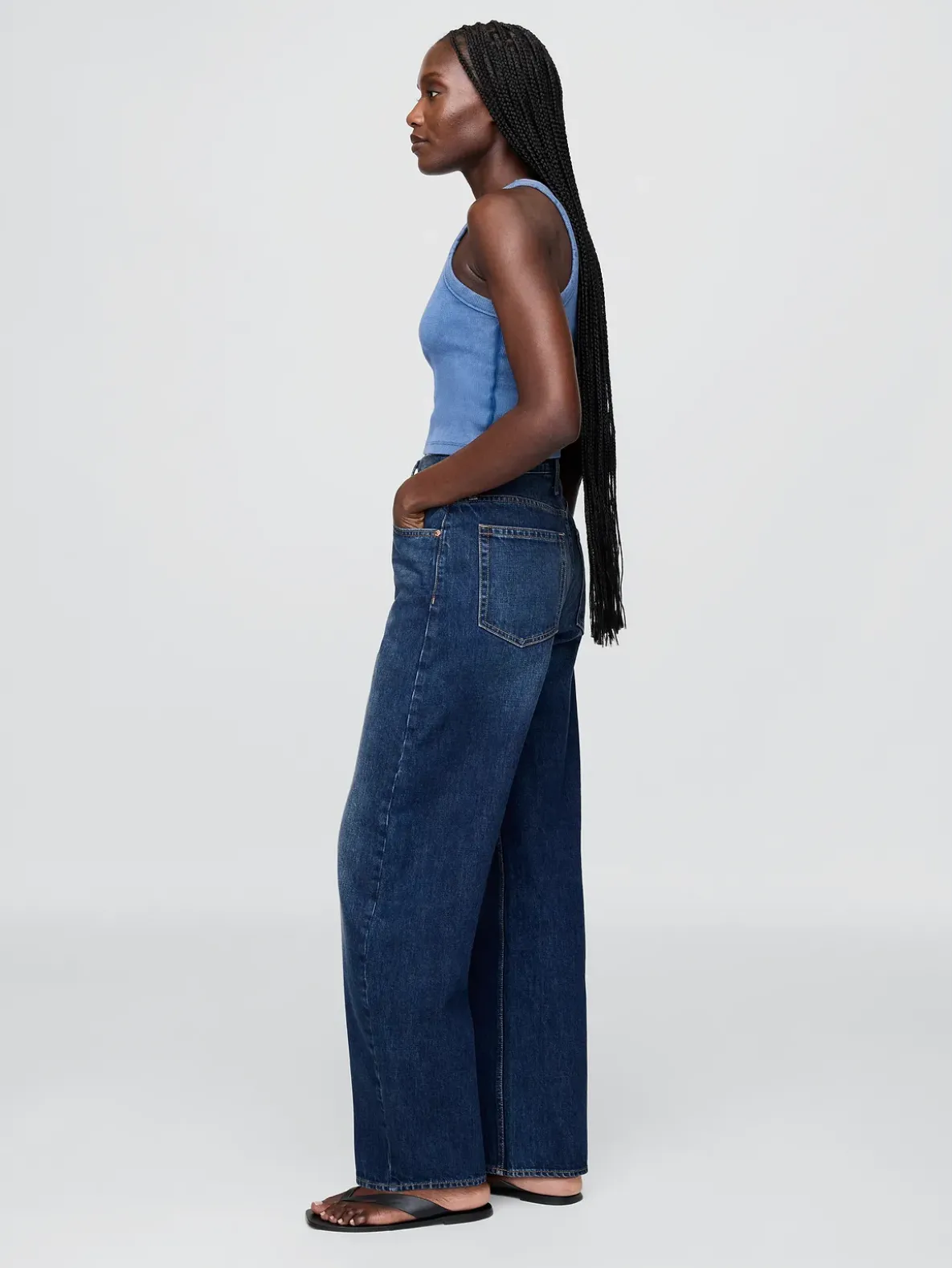 High Rise Barrel Jeans