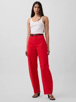 High Rise Barrel Jeans