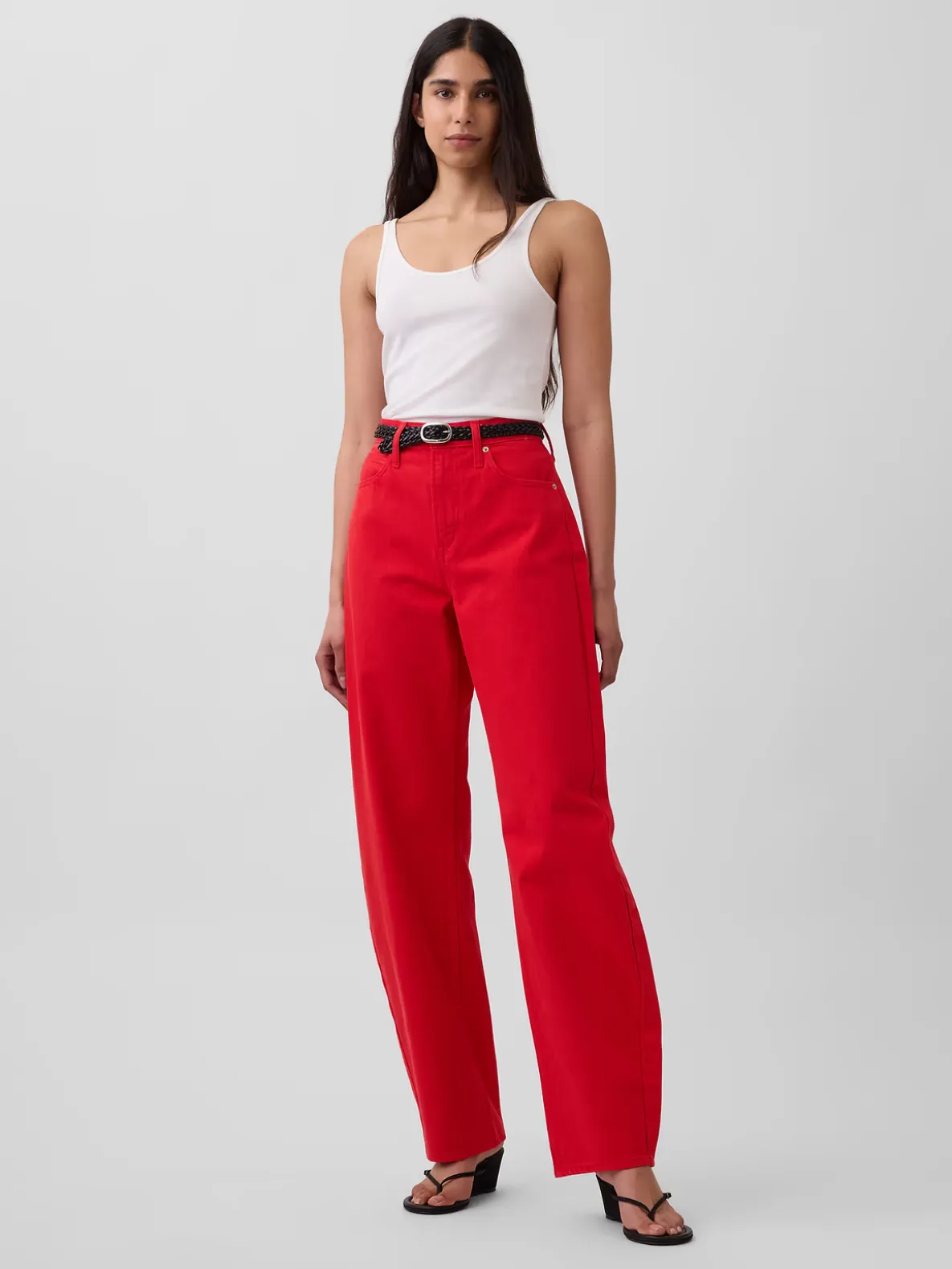 High Rise Barrel Jeans