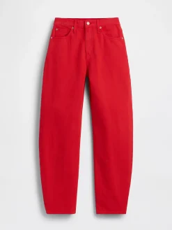 High Rise Barrel Jeans