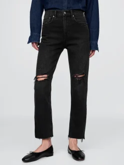 High Rise Cheeky Straight Jeans