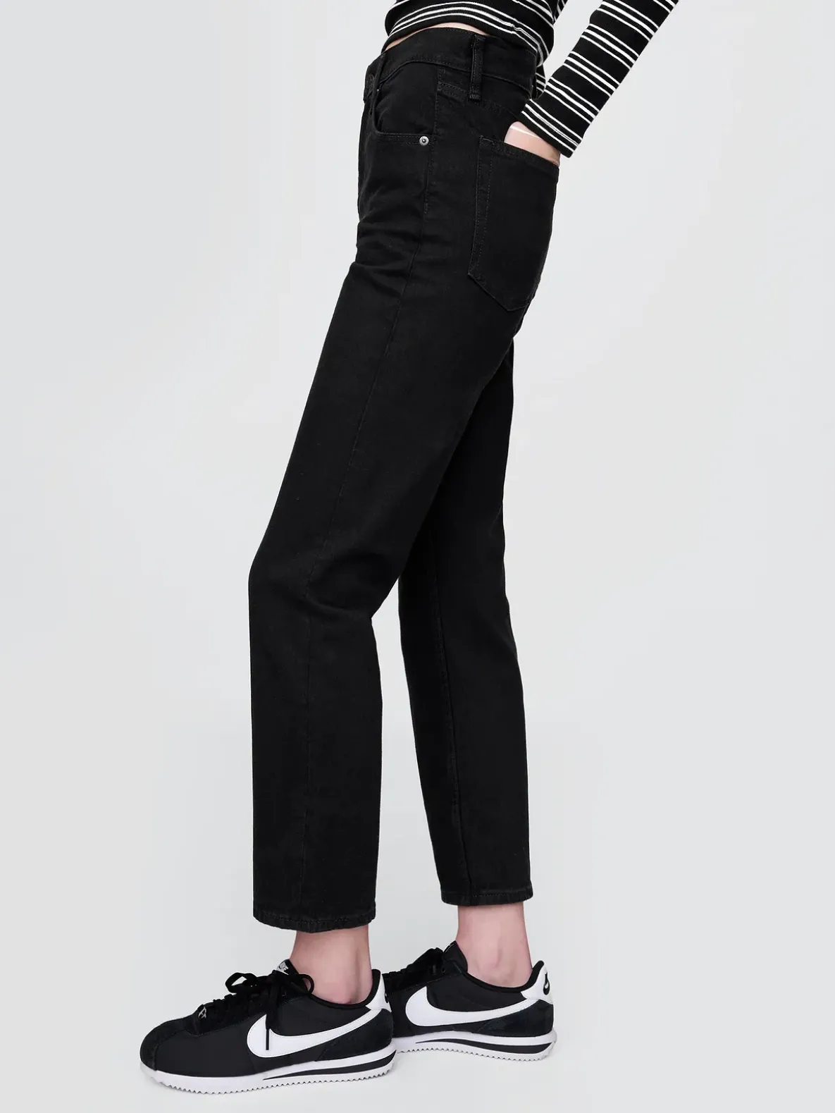 High Rise Cheeky Straight Jeans