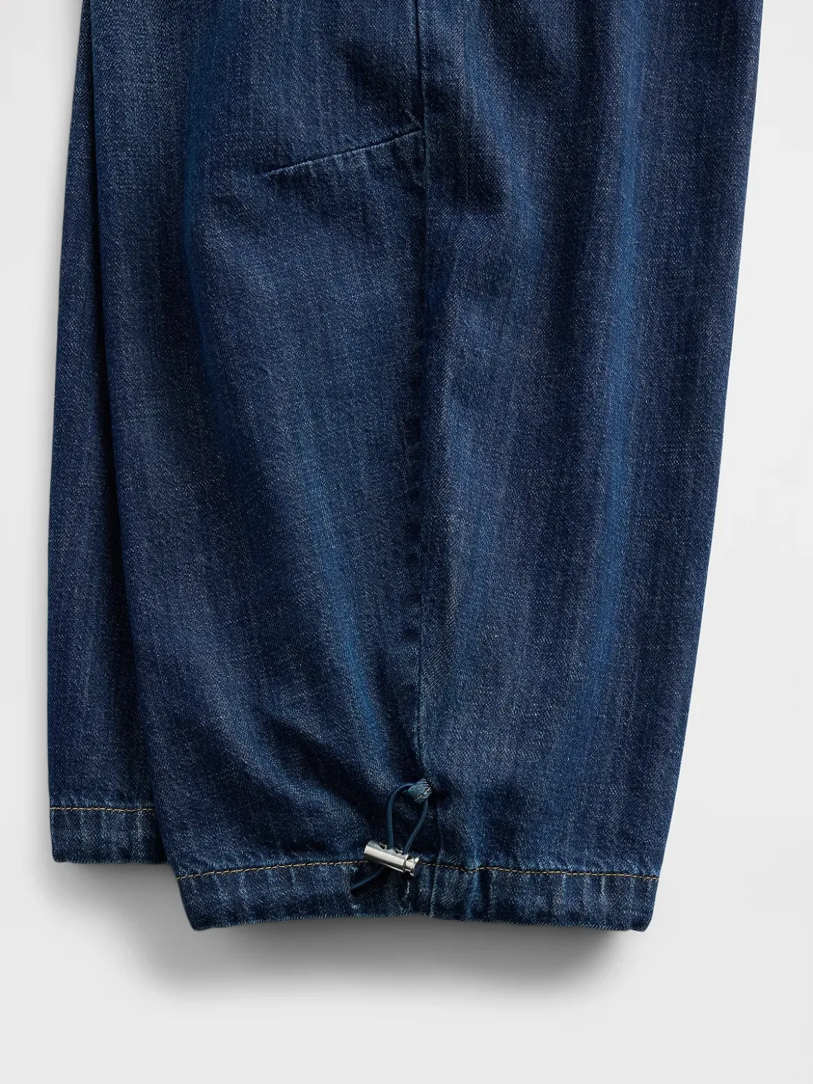High Rise Cinch-Hem Horseshoe Jeans