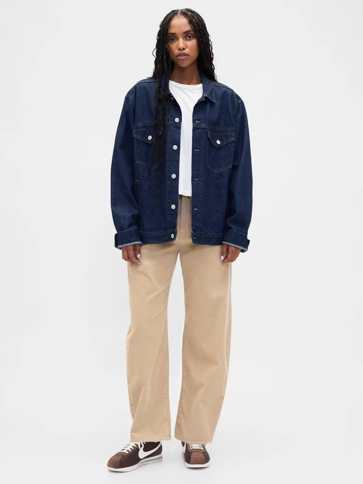High Rise Corduroy Barrel Pants