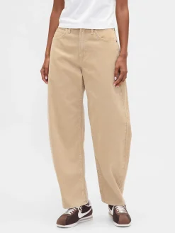 High Rise Corduroy Barrel Pants