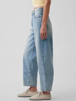 High Rise Crop Barrel Jeans