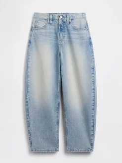 High Rise Crop Barrel Jeans