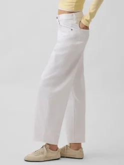 High Rise Crop Barrel Jeans