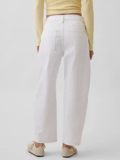 High Rise Crop Barrel Jeans