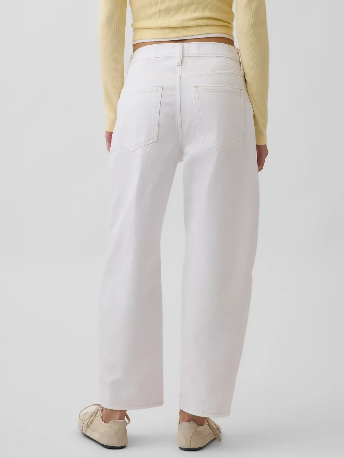 High Rise Crop Barrel Jeans