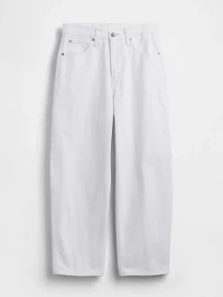 High Rise Crop Barrel Jeans