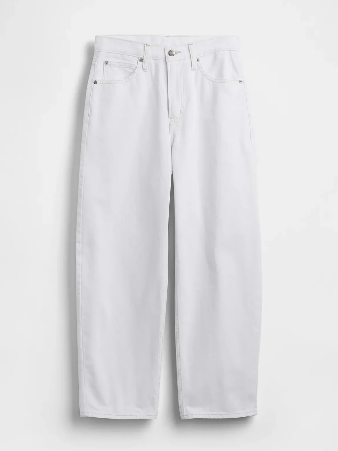 High Rise Crop Barrel Jeans