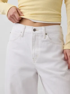 High Rise Crop Barrel Jeans