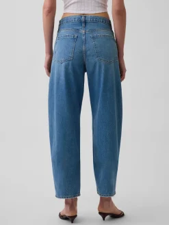 High Rise Crop Barrel Jeans