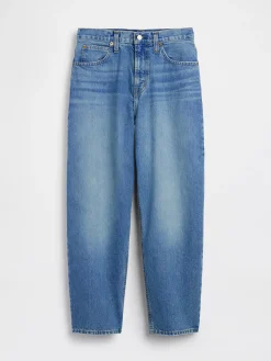 High Rise Crop Barrel Jeans