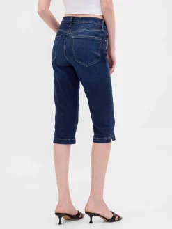 High Rise Cropped Capri Jeans