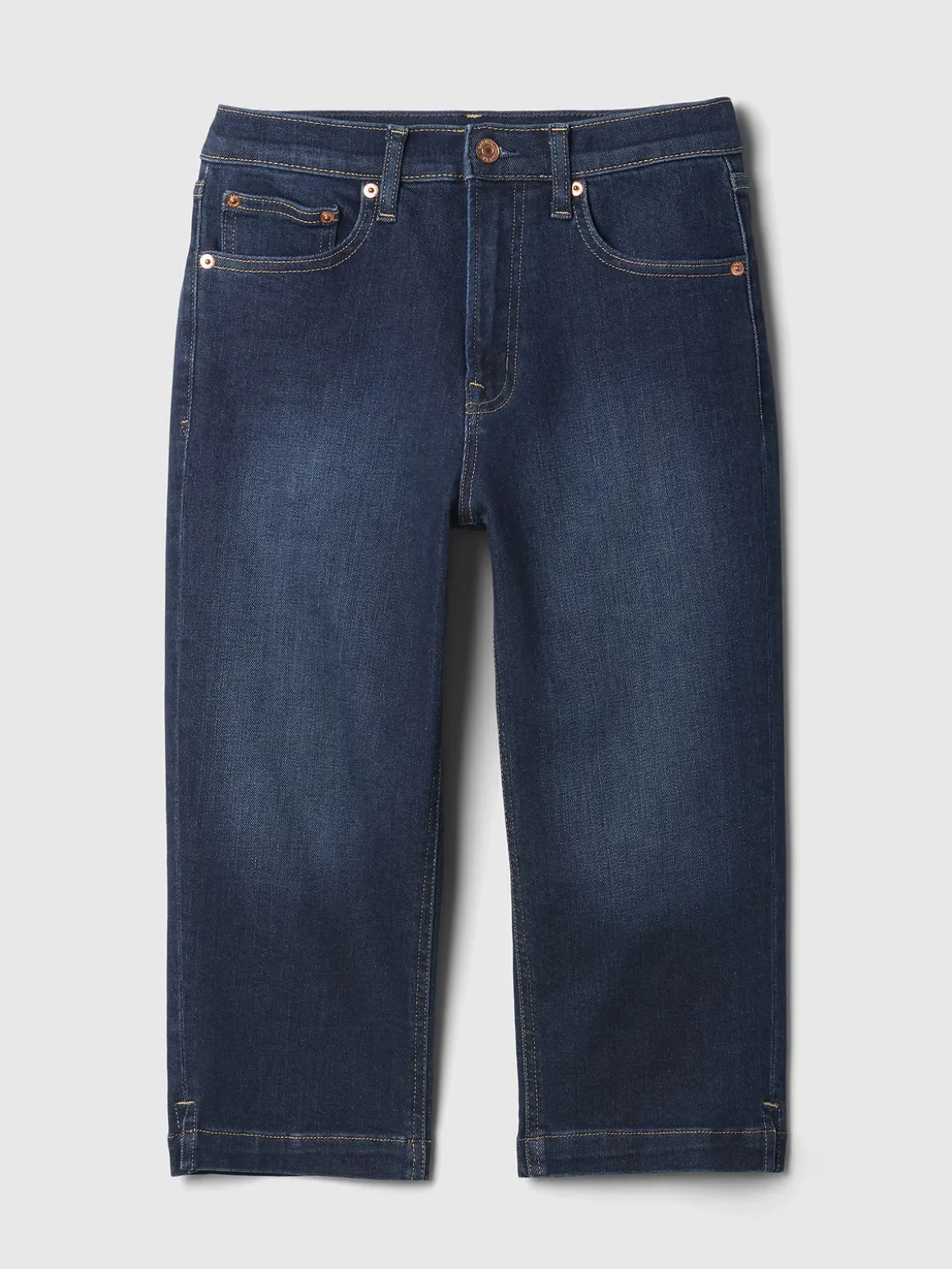 High Rise Cropped Capri Jeans