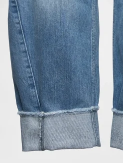 High Rise Cuffed Barrel Jeans