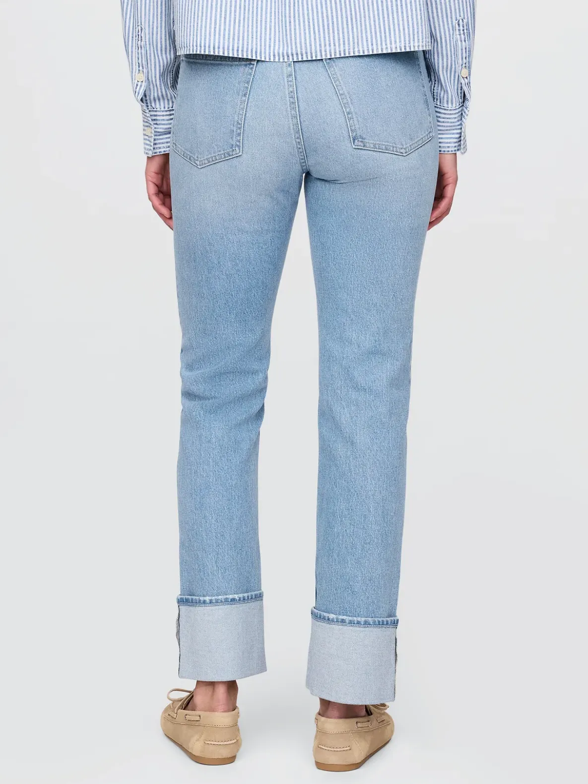 High Rise Cuffed '90s Slim Straight Jeans