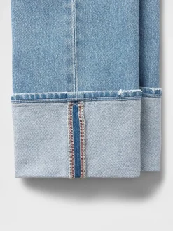 High Rise Cuffed '90s Slim Straight Jeans