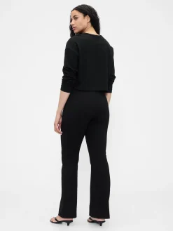 High Rise Double Knit Boot Pants