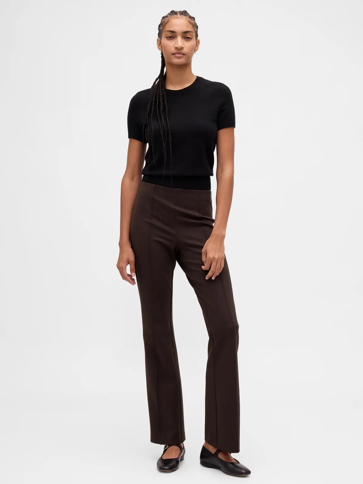 High Rise Double Knit Boot Pants
