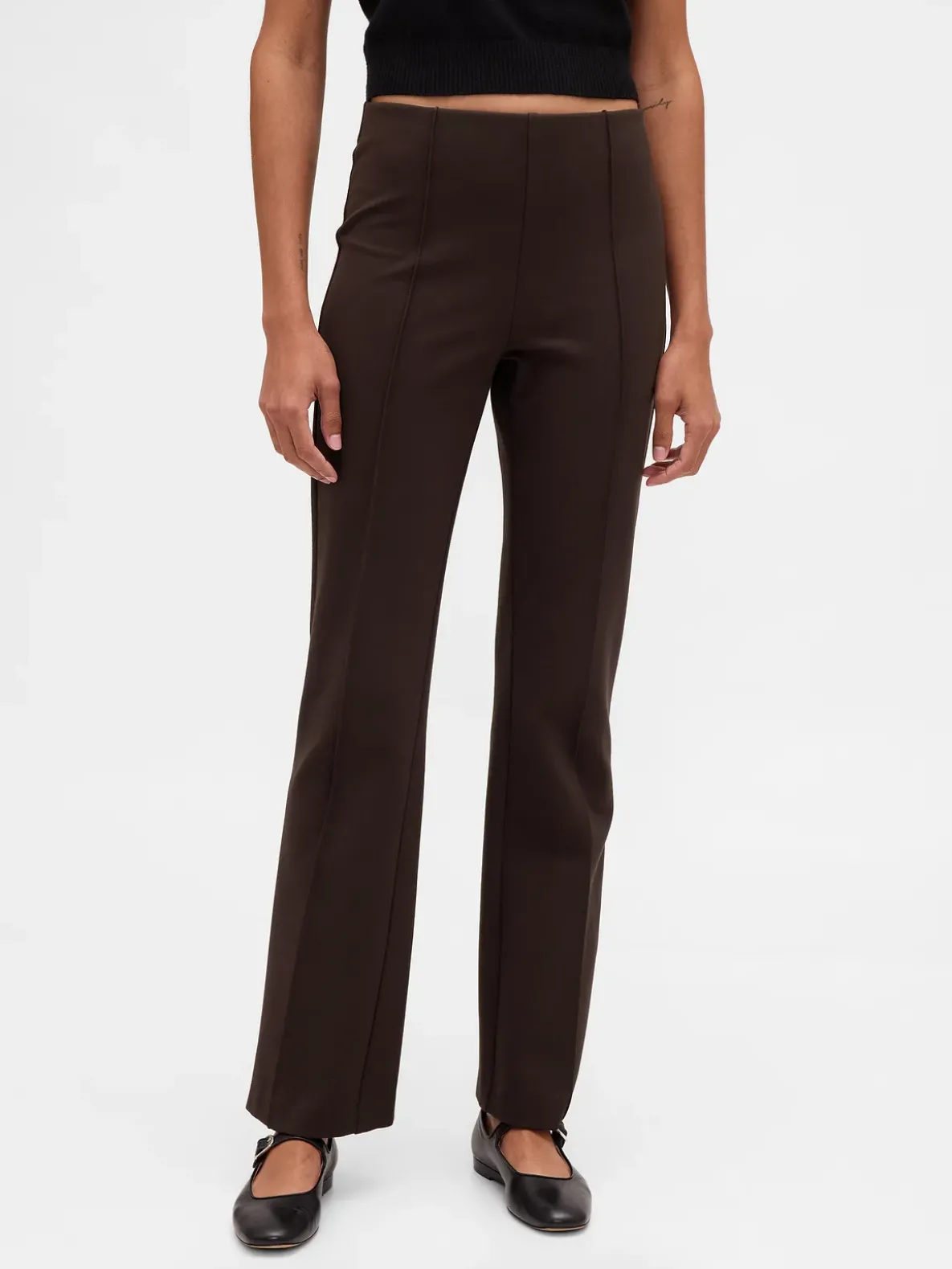 High Rise Double Knit Boot Pants