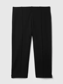 High Rise Double Knit Capris