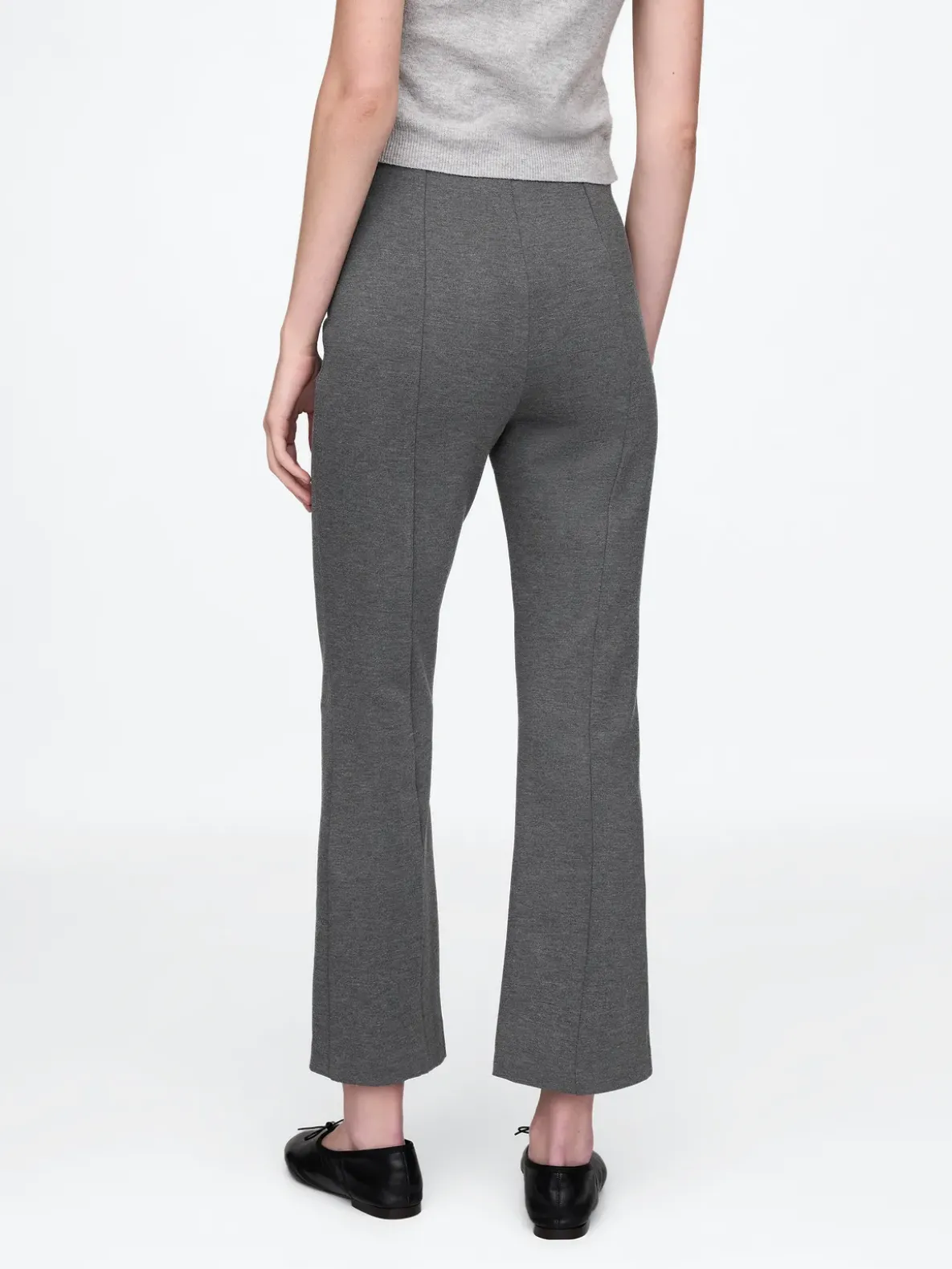 High Rise Double Knit Crop Kick Pants
