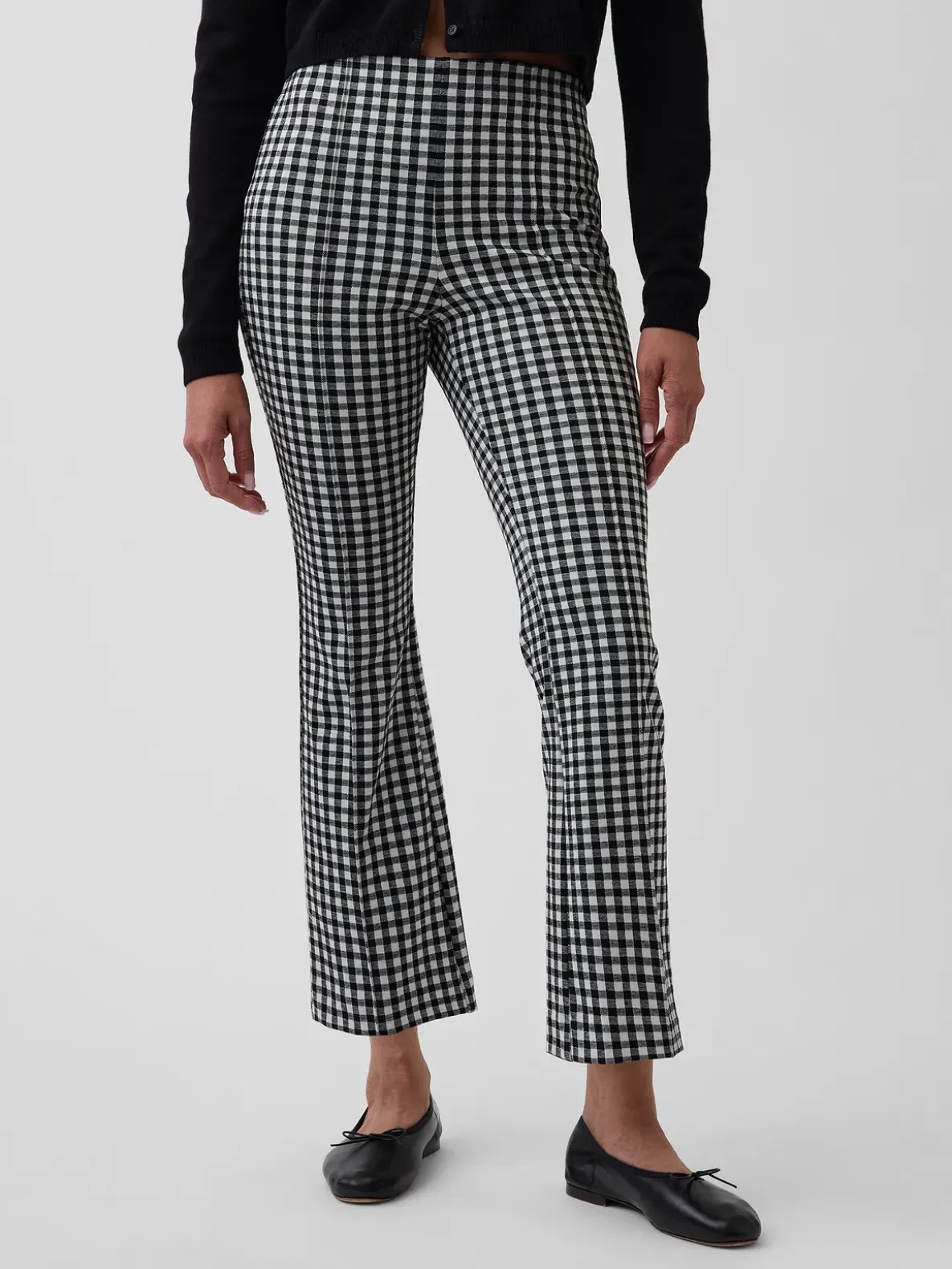 High Rise Double Knit Crop Kick Pants