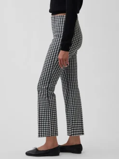 High Rise Double Knit Crop Kick Pants
