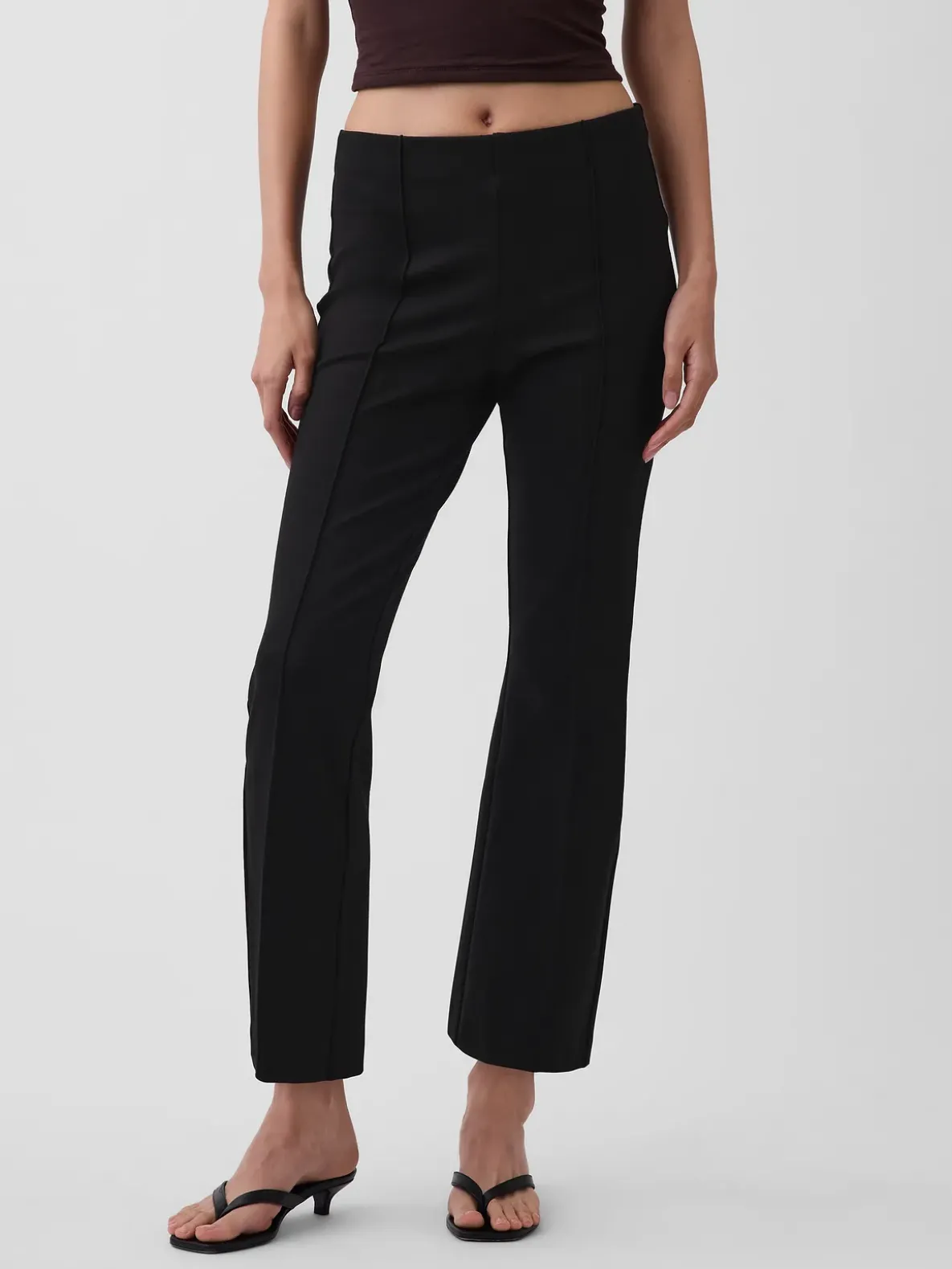 High Rise Double Knit Crop Kick Pants