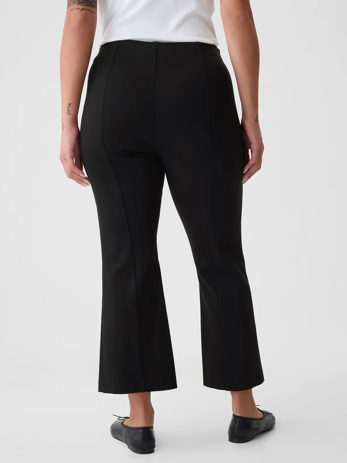High Rise Double Knit Crop Kick Pants