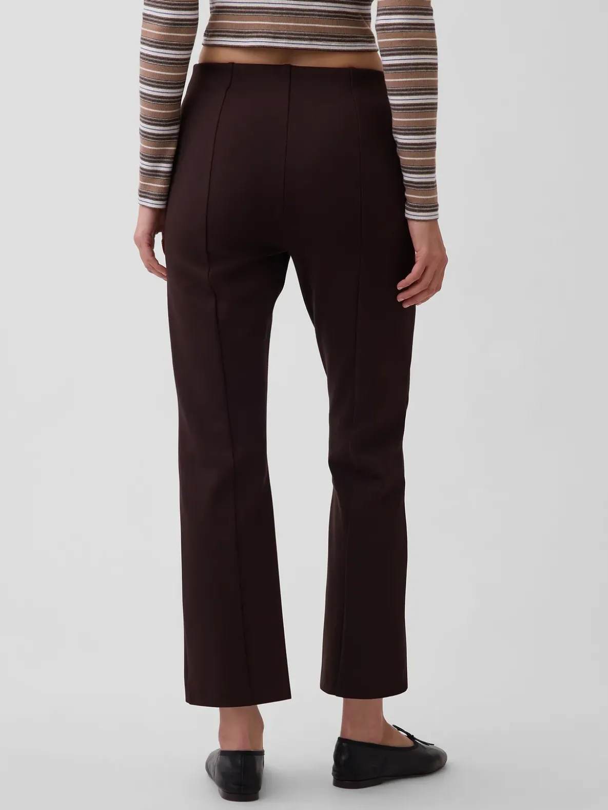 High Rise Double Knit Crop Kick Pants
