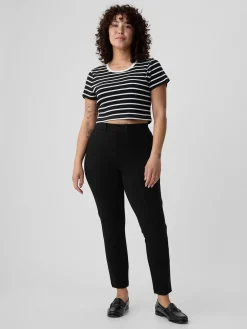 High Rise Double Knit Skinny Pants