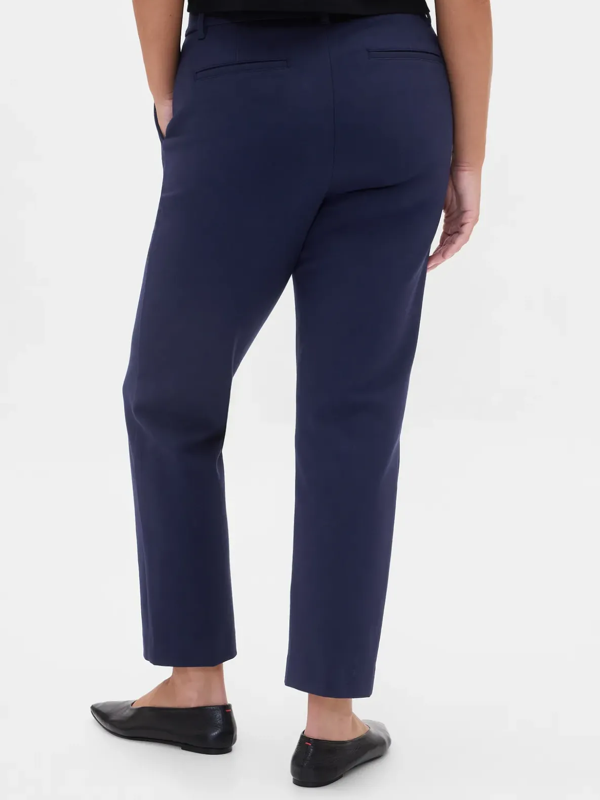 High Rise Double Knit Slim Crop Pants