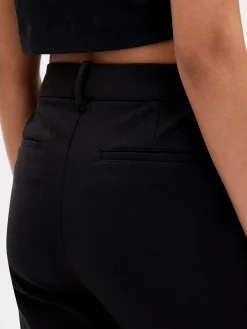 High Rise Double Knit Slim Crop Pants