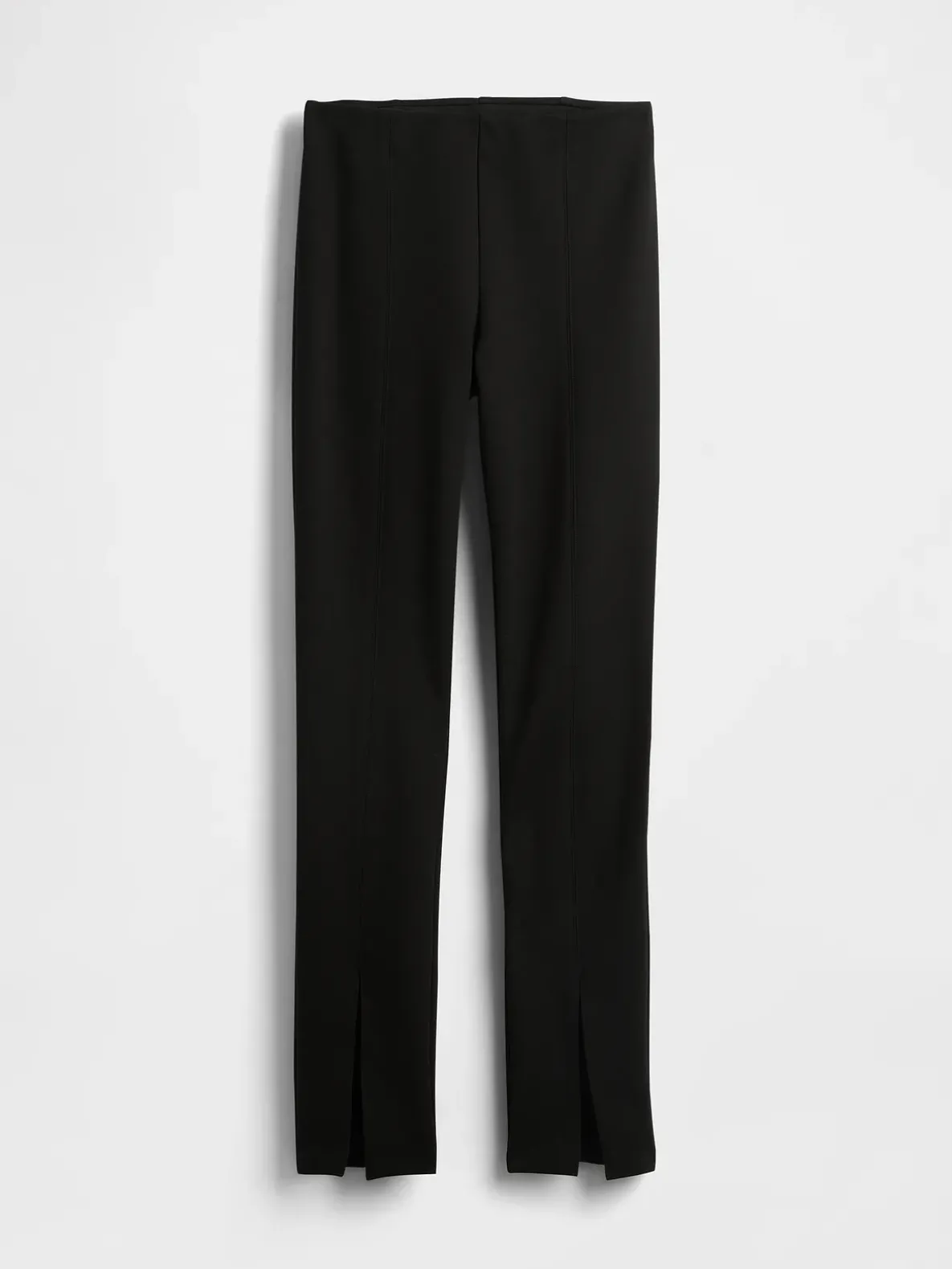 High Rise Double Knit Split-Hem Flare Pants