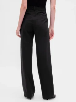 High Rise Double Knit Wide-Leg Pants