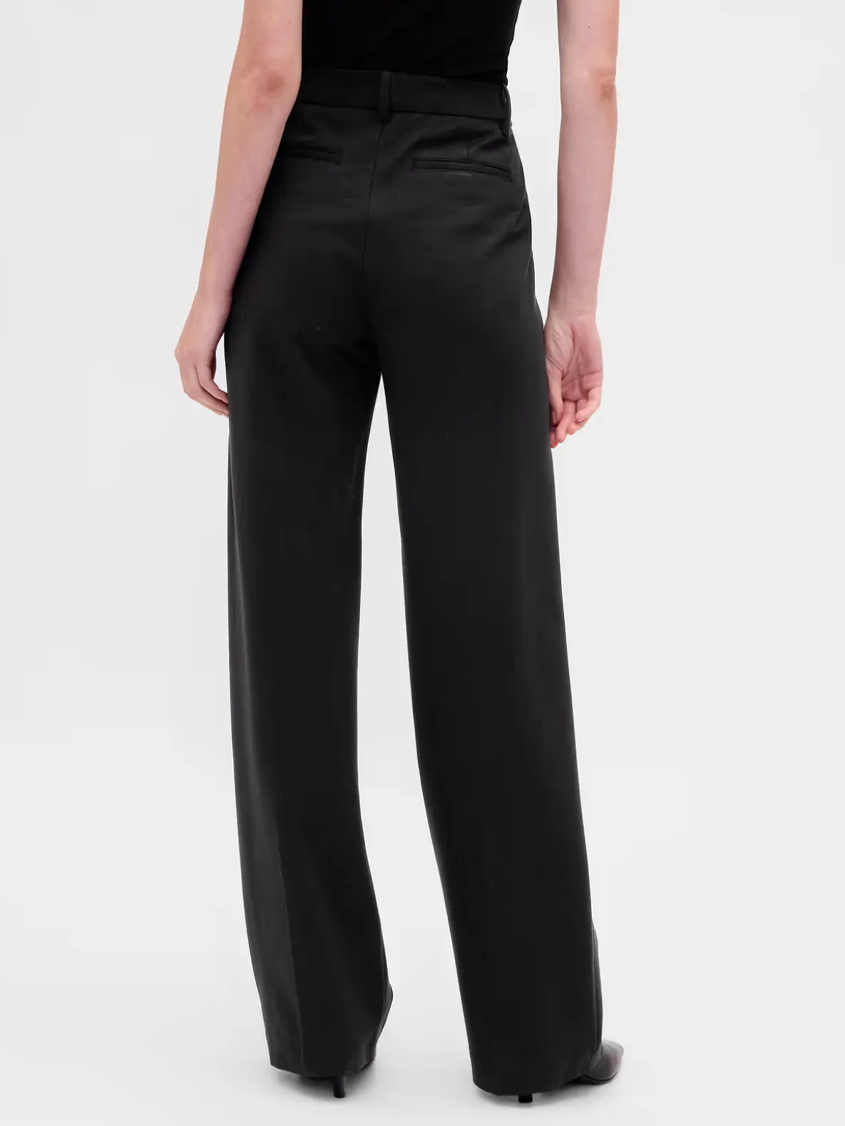 High Rise Double Knit Wide-Leg Pants