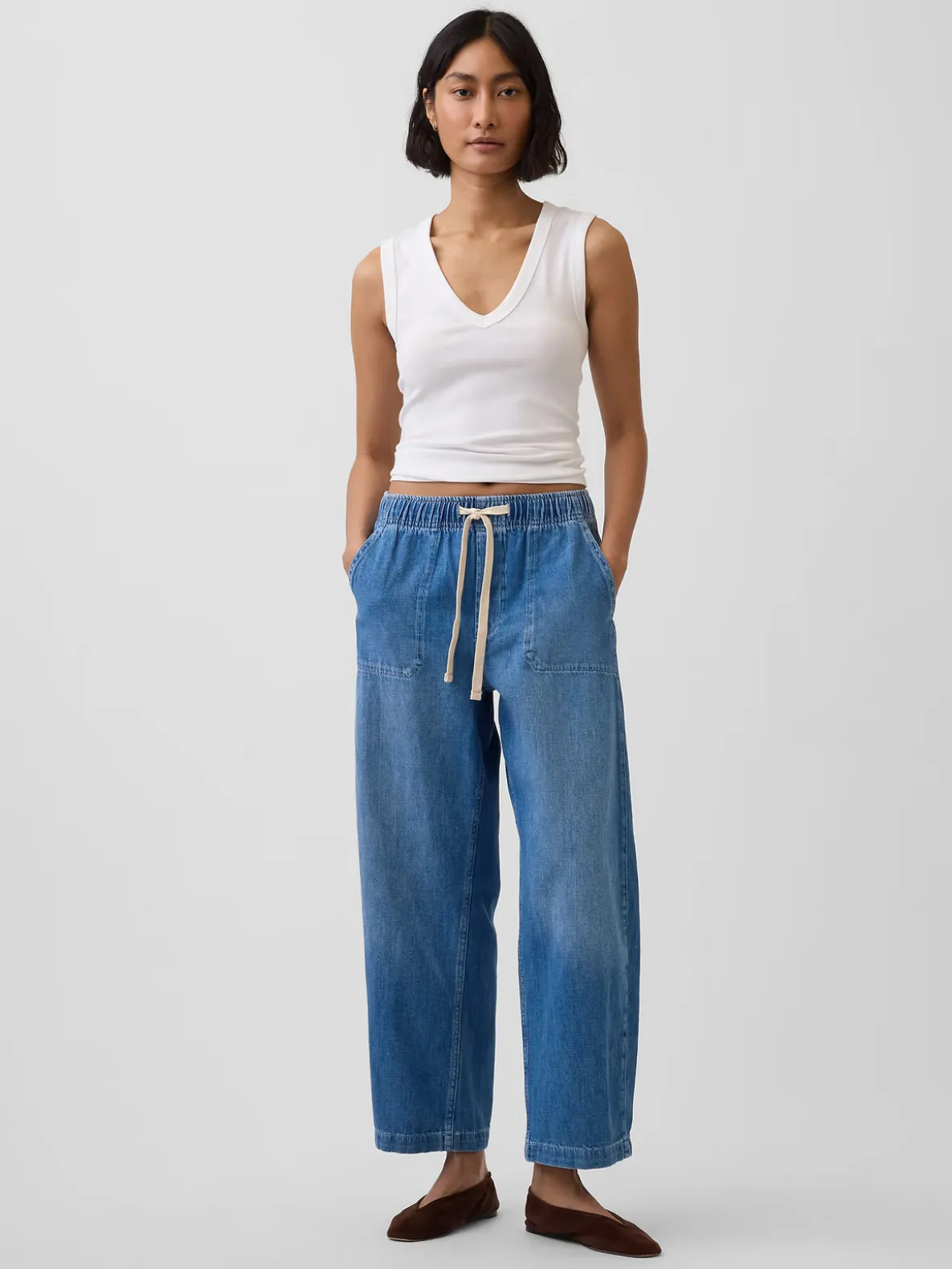 High Rise Easy Barrel Jeans