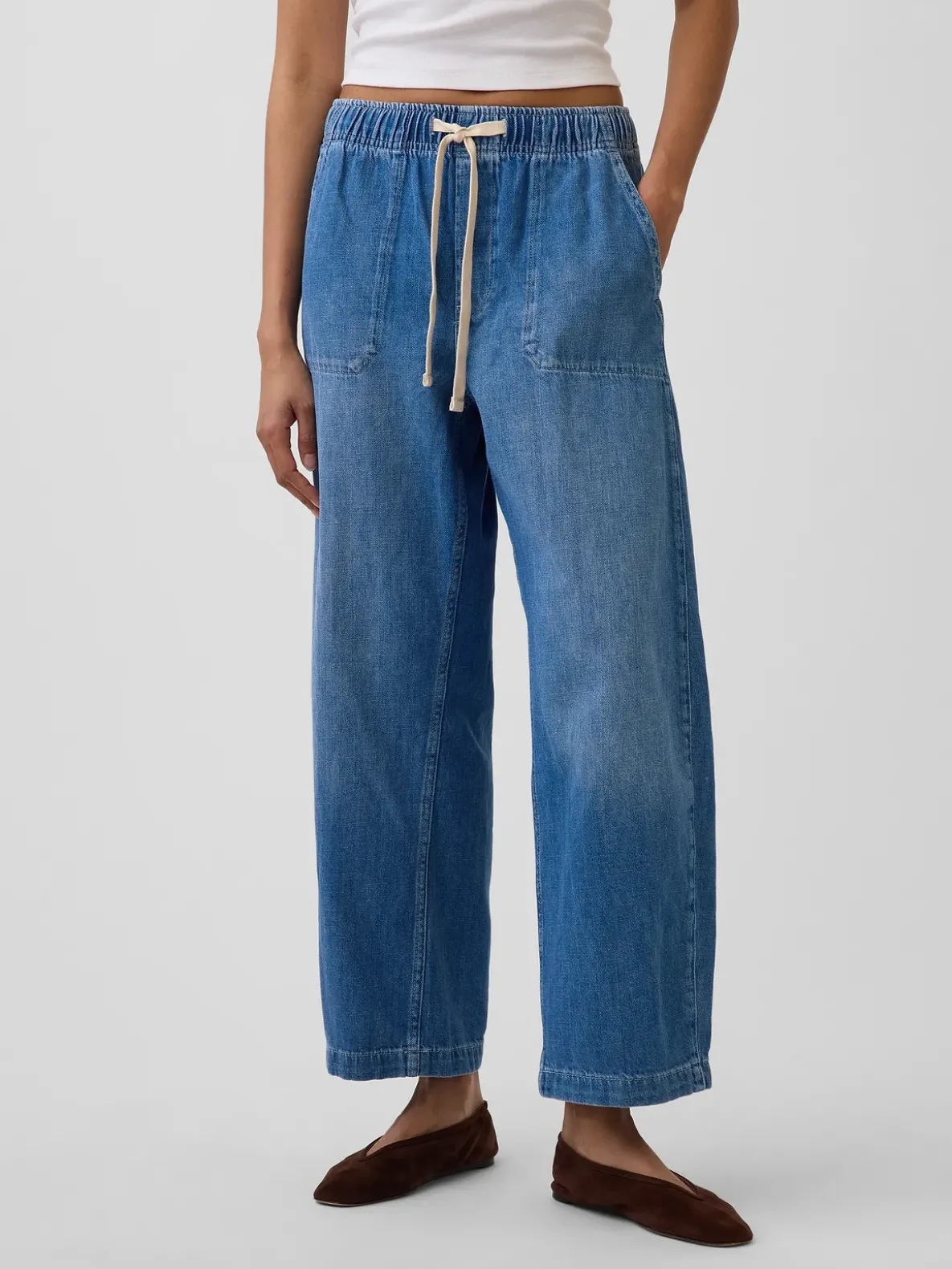 High Rise Easy Barrel Jeans