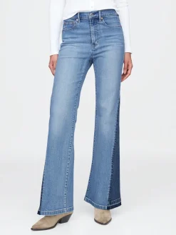 High Rise Patched '70s Flare Jeans