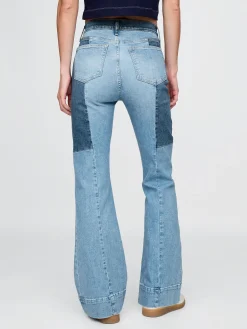 High Rise Patchwork '70s Flare Jeans