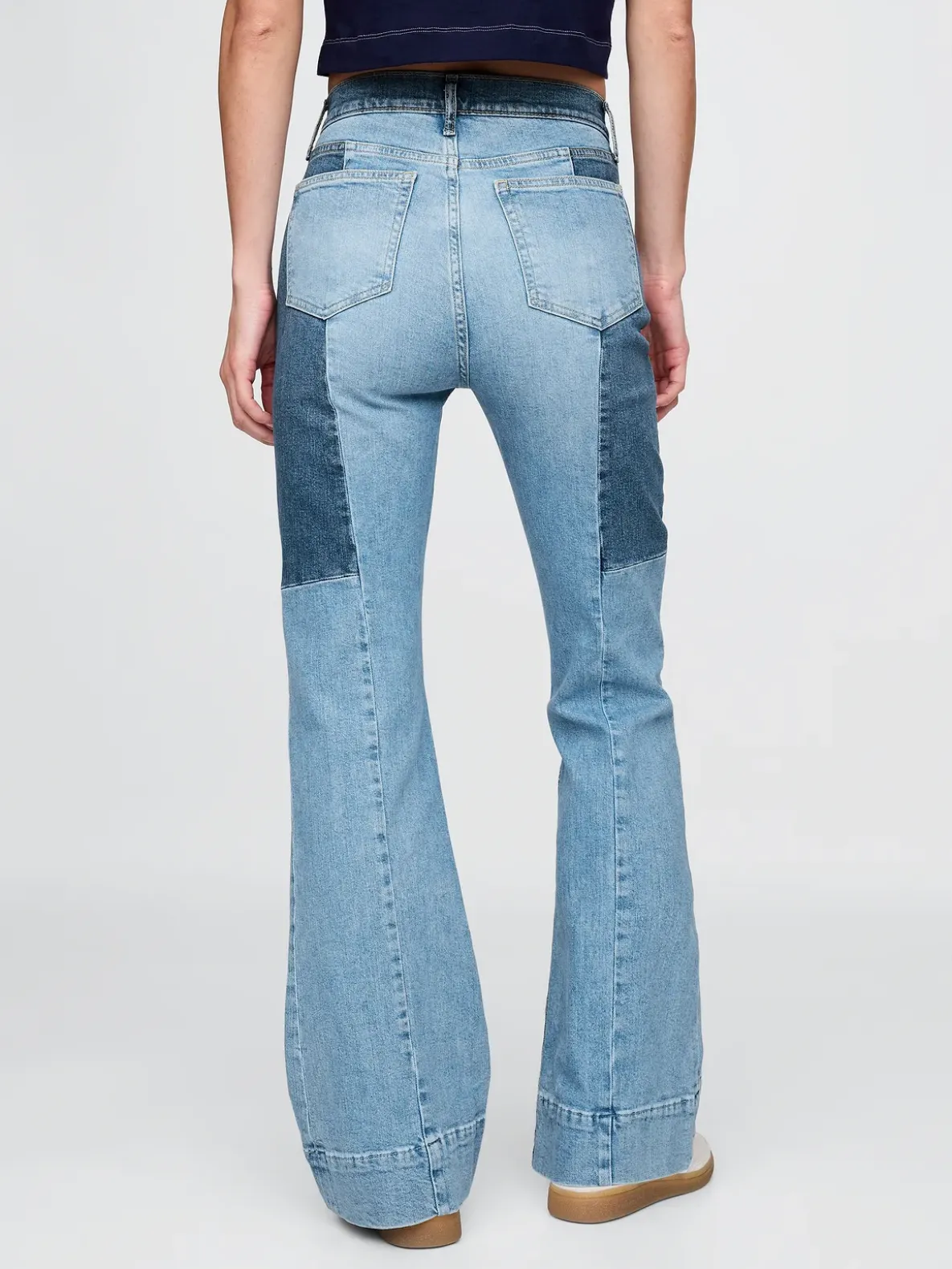 High Rise Patchwork '70s Flare Jeans