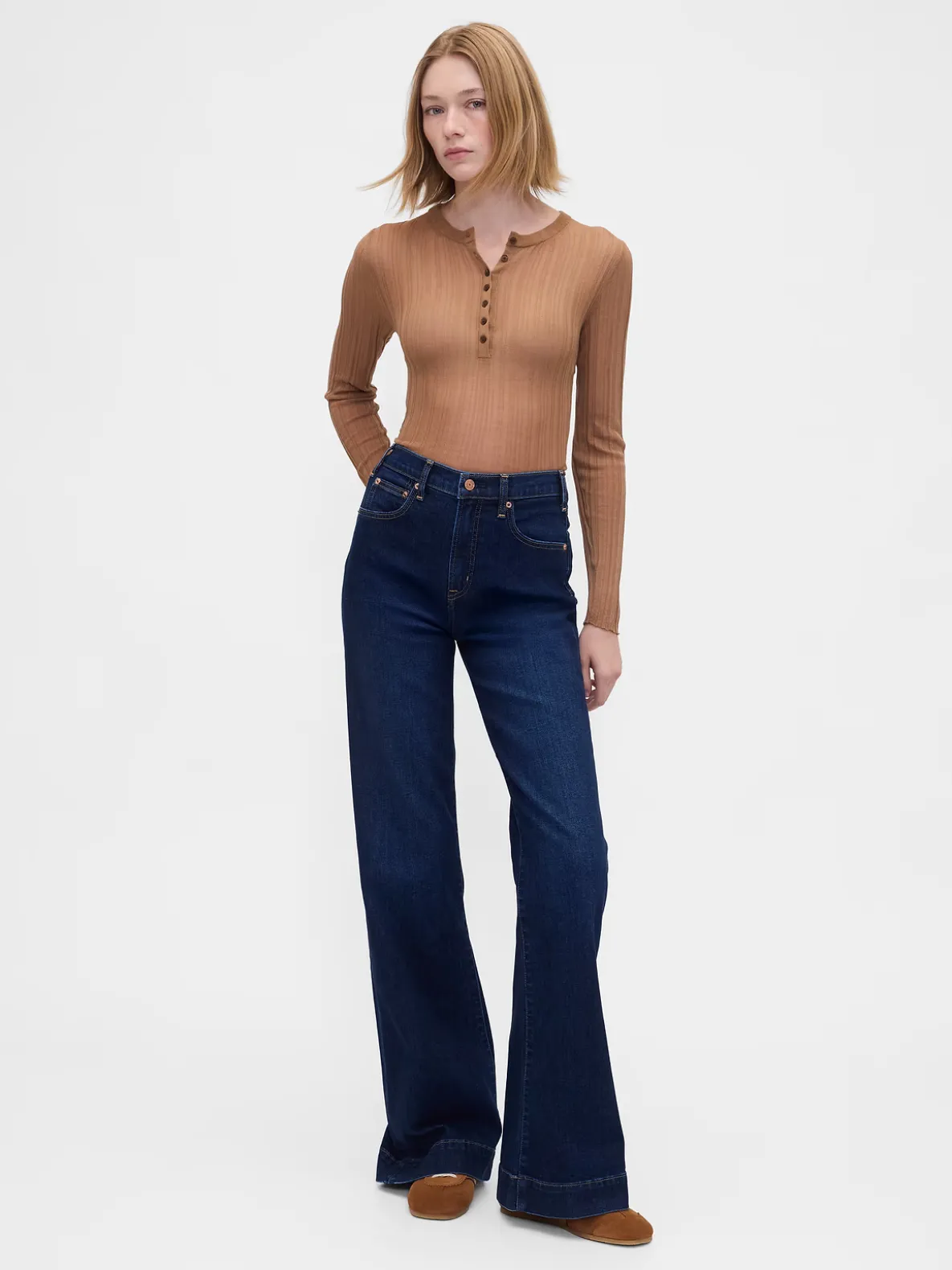 High Rise Relaxed Flare Jeans