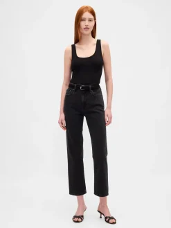 High Rise ’90s Slim Straight Crop Jeans