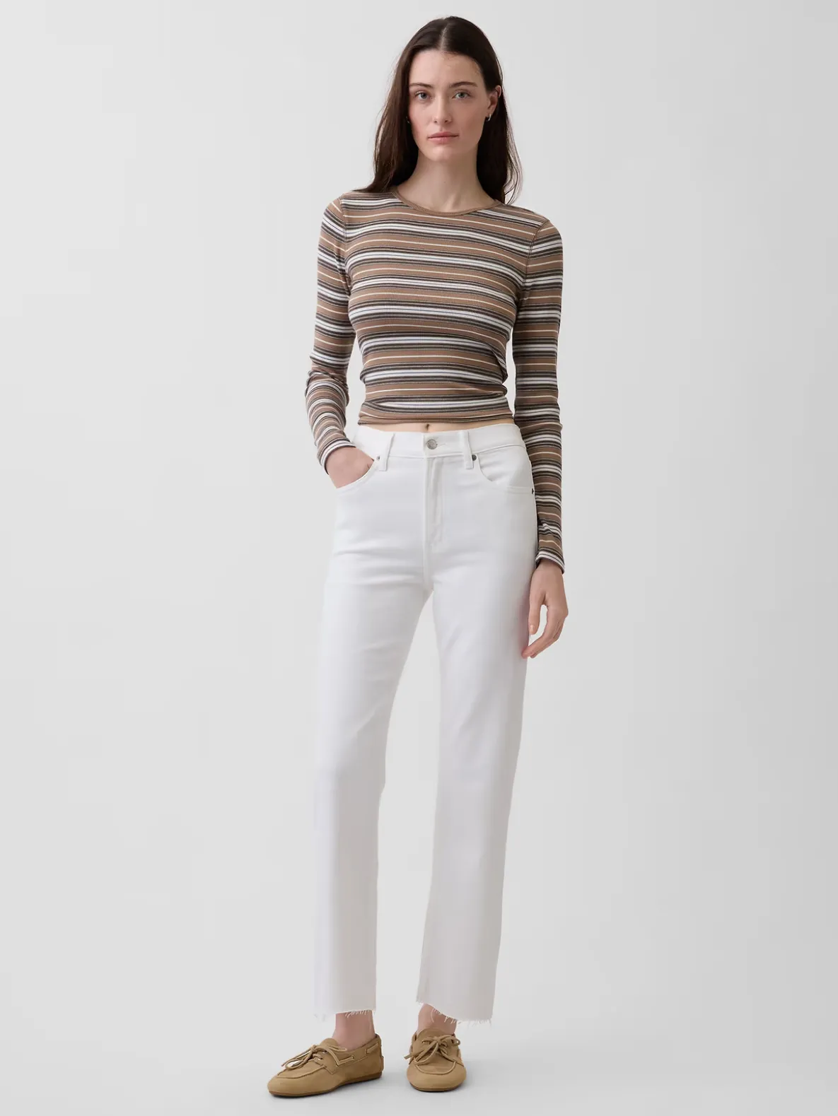 High Rise ’90s Slim Straight Crop Jeans